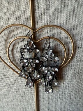 Clear Crystal Drop Chandelier Earrings - Women Jewelry